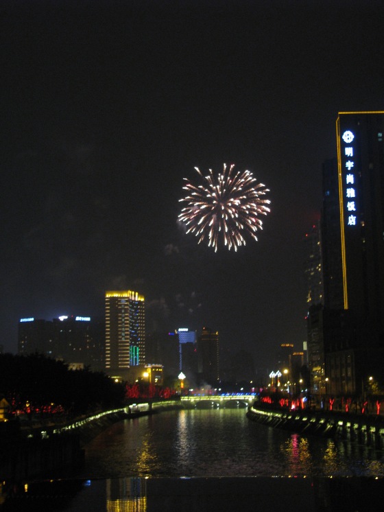 fireworks on the river
